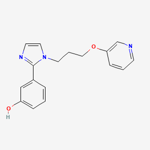 molecular formula C17H17N3O2 B5436996 3-{1-[3-(pyridin-3-yloxy)propyl]-1H-imidazol-2-yl}phenol 