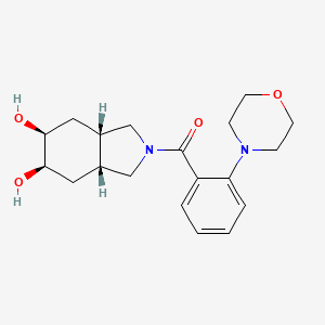 molecular formula C19H26N2O4 B5437000 (3aR*,5R*,6S*,7aS*)-2-[2-(4-morpholinyl)benzoyl]octahydro-1H-isoindole-5,6-diol 