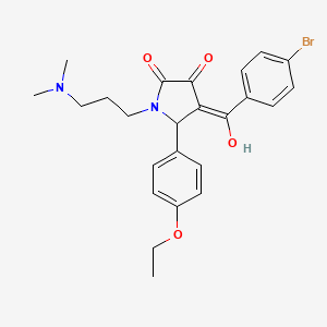 molecular formula C24H27BrN2O4 B5437011 4-(4-bromobenzoyl)-1-[3-(dimethylamino)propyl]-5-(4-ethoxyphenyl)-3-hydroxy-1,5-dihydro-2H-pyrrol-2-one 