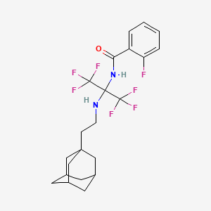 N-[1-{[2-(1-adamantyl)ethyl]amino}-2,2,2-trifluoro-1-(trifluoromethyl)ethyl]-2-fluorobenzamide