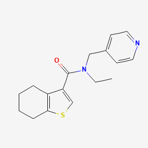 molecular formula C17H20N2OS B5437023 N-ethyl-N-(4-pyridinylmethyl)-4,5,6,7-tetrahydro-1-benzothiophene-3-carboxamide 