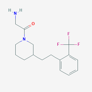 molecular formula C16H21F3N2O B5437025 [2-oxo-2-(3-{2-[2-(trifluoromethyl)phenyl]ethyl}-1-piperidinyl)ethyl]amine hydrochloride 