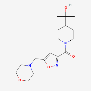 2-(1-{[5-(morpholin-4-ylmethyl)isoxazol-3-yl]carbonyl}piperidin-4-yl)propan-2-ol