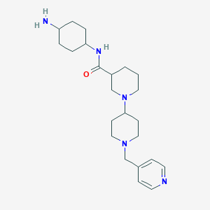 molecular formula C23H37N5O B5437041 N-(cis-4-aminocyclohexyl)-1'-(pyridin-4-ylmethyl)-1,4'-bipiperidine-3-carboxamide 