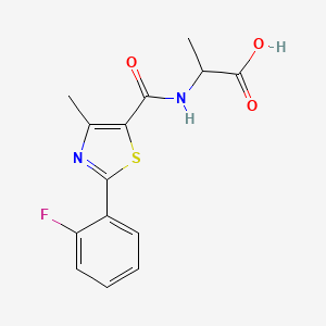 N-{[2-(2-fluorophenyl)-4-methyl-1,3-thiazol-5-yl]carbonyl}alanine