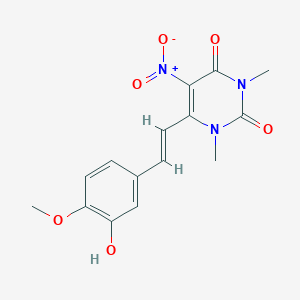 6-[2-(3-hydroxy-4-methoxyphenyl)vinyl]-1,3-dimethyl-5-nitro-2,4(1H,3H)-pyrimidinedione