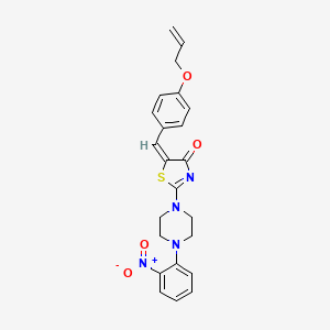 molecular formula C23H22N4O4S B5437085 5-[4-(allyloxy)benzylidene]-2-[4-(2-nitrophenyl)-1-piperazinyl]-1,3-thiazol-4(5H)-one 