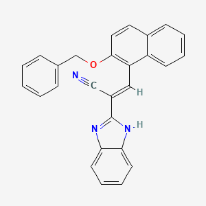 2-(1H-benzimidazol-2-yl)-3-[2-(benzyloxy)-1-naphthyl]acrylonitrile