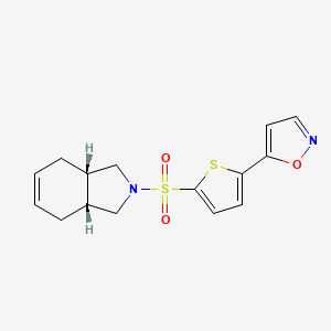 (3aR*,7aS*)-2-{[5-(5-isoxazolyl)-2-thienyl]sulfonyl}-2,3,3a,4,7,7a-hexahydro-1H-isoindole