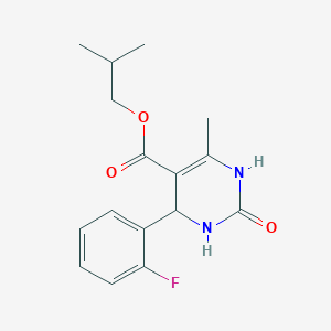 molecular formula C16H19FN2O3 B5437106 isobutyl 4-(2-fluorophenyl)-6-methyl-2-oxo-1,2,3,4-tetrahydro-5-pyrimidinecarboxylate 