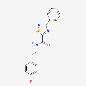 molecular formula C17H14FN3O2 B5437109 N-[2-(4-fluorophenyl)ethyl]-3-phenyl-1,2,4-oxadiazole-5-carboxamide 