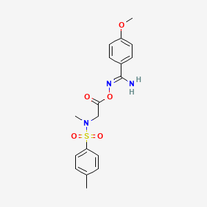 molecular formula C18H21N3O5S B5437150 4-methoxy-N'-[({methyl[(4-methylphenyl)sulfonyl]amino}acetyl)oxy]benzenecarboximidamide 