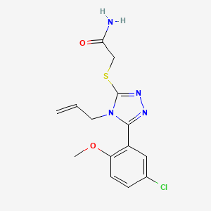 2-{[4-allyl-5-(5-chloro-2-methoxyphenyl)-4H-1,2,4-triazol-3-yl]thio}acetamide