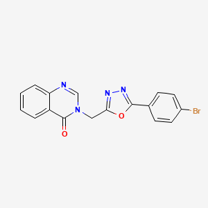 molecular formula C17H11BrN4O2 B5437162 3-{[5-(4-bromophenyl)-1,3,4-oxadiazol-2-yl]methyl}-4(3H)-quinazolinone 