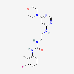 N-(3-fluoro-2-methylphenyl)-N'-(2-{[6-(4-morpholinyl)-4-pyrimidinyl]amino}ethyl)urea