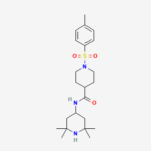 molecular formula C22H35N3O3S B5437179 1-[(4-methylphenyl)sulfonyl]-N-(2,2,6,6-tetramethyl-4-piperidinyl)-4-piperidinecarboxamide 