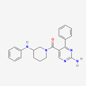 5-[(3-anilino-1-piperidinyl)carbonyl]-4-phenyl-2-pyrimidinamine