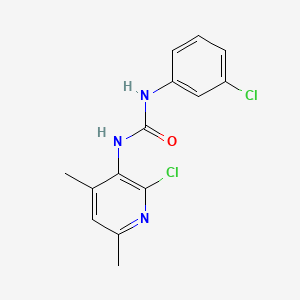 molecular formula C14H13Cl2N3O B5437216 N-(2-chloro-4,6-dimethylpyridin-3-yl)-N'-(3-chlorophenyl)urea 