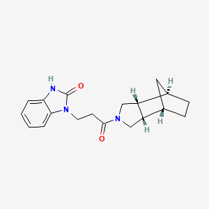 molecular formula C19H23N3O2 B5437228 1-{3-[(1R*,2R*,6S*,7S*)-4-azatricyclo[5.2.1.0~2,6~]dec-4-yl]-3-oxopropyl}-1,3-dihydro-2H-benzimidazol-2-one 