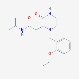 molecular formula C18H27N3O3 B5437258 2-[1-(2-ethoxybenzyl)-3-oxo-2-piperazinyl]-N-isopropylacetamide 