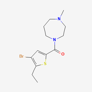 molecular formula C13H19BrN2OS B5437277 1-[(4-bromo-5-ethyl-2-thienyl)carbonyl]-4-methyl-1,4-diazepane 