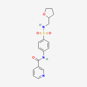 molecular formula C17H19N3O4S B5437299 N-(4-{[(tetrahydro-2-furanylmethyl)amino]sulfonyl}phenyl)nicotinamide 