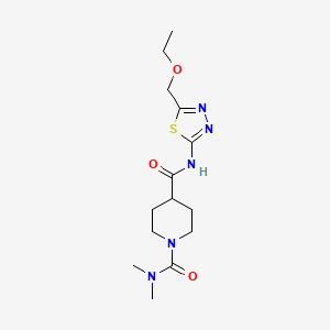 N~4~-[5-(ethoxymethyl)-1,3,4-thiadiazol-2-yl]-N~1~,N~1~-dimethyl-1,4-piperidinedicarboxamide