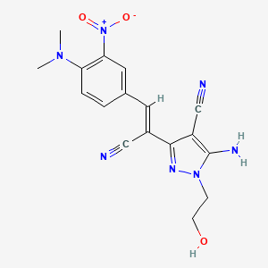 5-amino-3-{1-cyano-2-[4-(dimethylamino)-3-nitrophenyl]vinyl}-1-(2-hydroxyethyl)-1H-pyrazole-4-carbonitrile