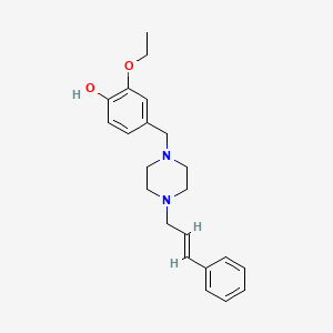 2-ethoxy-4-{[4-(3-phenyl-2-propen-1-yl)-1-piperazinyl]methyl}phenol