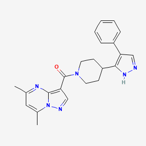 5,7-dimethyl-3-{[4-(4-phenyl-1H-pyrazol-5-yl)piperidin-1-yl]carbonyl}pyrazolo[1,5-a]pyrimidine