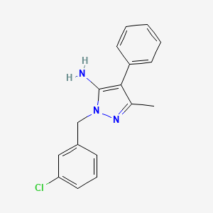 1-(3-chlorobenzyl)-3-methyl-4-phenyl-1H-pyrazol-5-amine