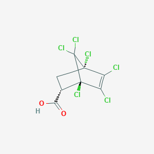 B054374 1,4,5,6,7,7-Hexachlorobicyclo(2.2.1)hept-5-ene-2-carboxylic acid CAS No. 115565-70-3