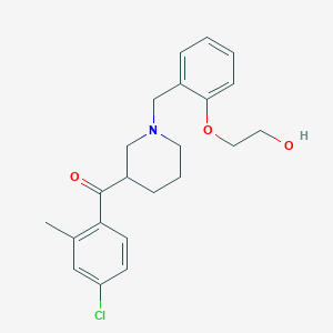 molecular formula C22H26ClNO3 B5437403 (4-chloro-2-methylphenyl){1-[2-(2-hydroxyethoxy)benzyl]piperidin-3-yl}methanone 