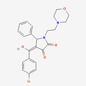 molecular formula C23H23BrN2O4 B5437414 4-(4-bromobenzoyl)-3-hydroxy-1-[2-(4-morpholinyl)ethyl]-5-phenyl-1,5-dihydro-2H-pyrrol-2-one 