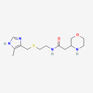 molecular formula C13H22N4O2S B5437427 N-(2-{[(4-methyl-1H-imidazol-5-yl)methyl]thio}ethyl)-2-(3-morpholinyl)acetamide dihydrochloride 