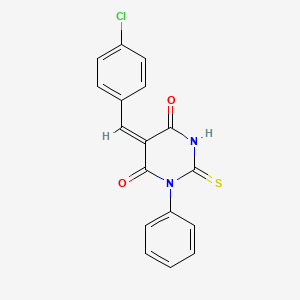 5-(4-chlorobenzylidene)-1-phenyl-2-thioxodihydro-4,6(1H,5H)-pyrimidinedione