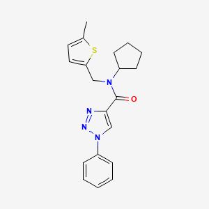 N-cyclopentyl-N-[(5-methyl-2-thienyl)methyl]-1-phenyl-1H-1,2,3-triazole-4-carboxamide