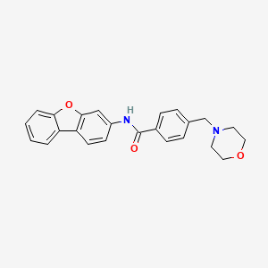 molecular formula C24H22N2O3 B5437551 N-dibenzo[b,d]furan-3-yl-4-(4-morpholinylmethyl)benzamide 