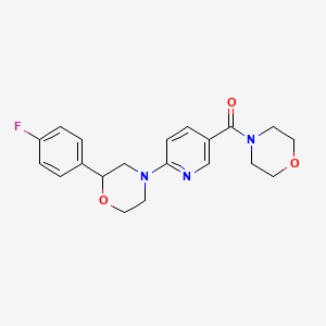 molecular formula C20H22FN3O3 B5437562 2-(4-fluorophenyl)-4-[5-(morpholin-4-ylcarbonyl)pyridin-2-yl]morpholine 