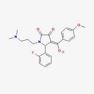 1-[3-(dimethylamino)propyl]-5-(2-fluorophenyl)-3-hydroxy-4-(4-methoxybenzoyl)-1,5-dihydro-2H-pyrrol-2-one