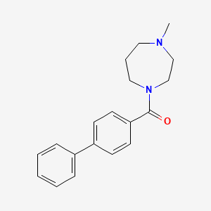 molecular formula C19H22N2O B5437572 1-(4-biphenylylcarbonyl)-4-methyl-1,4-diazepane 