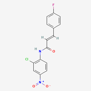 molecular formula C15H10ClFN2O3 B5437579 N-(2-chloro-4-nitrophenyl)-3-(4-fluorophenyl)acrylamide 