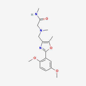 N~2~-{[2-(2,5-dimethoxyphenyl)-5-methyl-1,3-oxazol-4-yl]methyl}-N~1~,N~2~-dimethylglycinamide