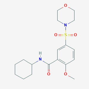 molecular formula C18H26N2O5S B5437605 N-cyclohexyl-2-methoxy-5-(4-morpholinylsulfonyl)benzamide 