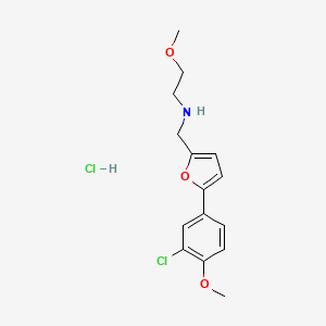 N-{[5-(3-chloro-4-methoxyphenyl)-2-furyl]methyl}-2-methoxyethanamine hydrochloride