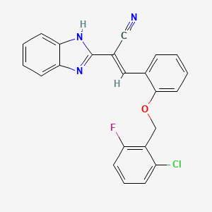 2-(1H-benzimidazol-2-yl)-3-{2-[(2-chloro-6-fluorobenzyl)oxy]phenyl}acrylonitrile