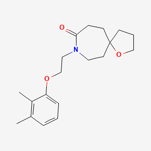 molecular formula C19H27NO3 B5437637 8-[2-(2,3-dimethylphenoxy)ethyl]-1-oxa-8-azaspiro[4.6]undecan-9-one 