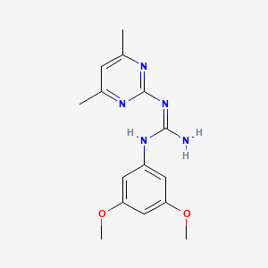 molecular formula C15H19N5O2 B5437640 N-(3,5-dimethoxyphenyl)-N'-(4,6-dimethyl-2-pyrimidinyl)guanidine 