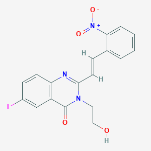 3-(2-hydroxyethyl)-6-iodo-2-[2-(2-nitrophenyl)vinyl]-4(3H)-quinazolinone