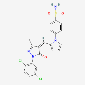 4-(2-{[1-(2,5-dichlorophenyl)-3-methyl-5-oxo-1,5-dihydro-4H-pyrazol-4-ylidene]methyl}-1H-pyrrol-1-yl)benzenesulfonamide